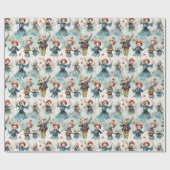 Papier Cadeau Halloween Soirée dansante Squelette sorcières (Plat)