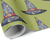 Papier Cadeau Halloween Sorcière noire - papier enveloppant (Coin rond)