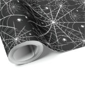 Papier Cadeau Halloween Spider Web (Coin rond)