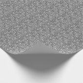 Papier Cadeau Halloween Spider Webs Blanc Noir Motif (Coin)