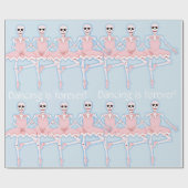 Papier Cadeau halloween squelette ballerines dans un emballage c (Plat)