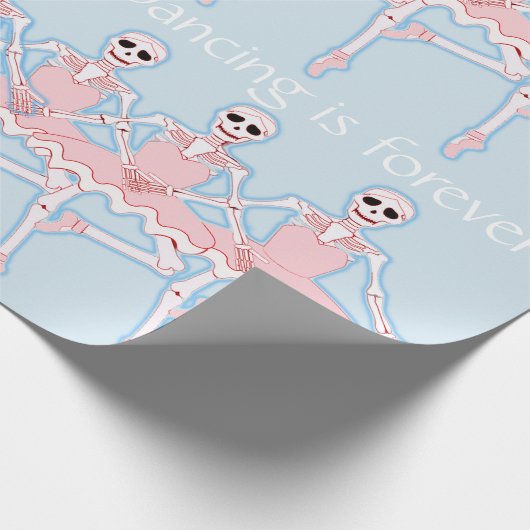 Papier Cadeau halloween squelette ballerines dans un emballage c (Coin)