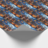 Papier Cadeau Halloween Tibétain Mastiff Éffrayant (Coin)