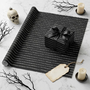 Papier cadeau Halloween vintage gothique à rayure