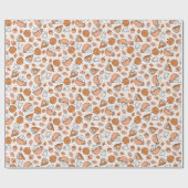 Papier Cadeau Halloween Whims Fantômes Automne Citrouille Pie Ac (Plat)