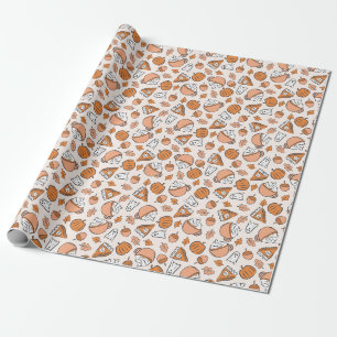 Papier Cadeau Halloween Whims Fantômes Automne Citrouille Pie Ac