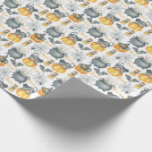 Papier Cadeau Halloween Whimsical Cauldron et Motif de chats (Coin)