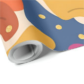 Papier Cadeau Halloween Whimsical Feuilles d'automne Motif sans  (Coin rond)