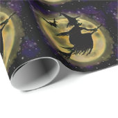 Papier Cadeau Halloween Witch (Coin rond)