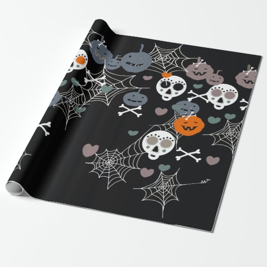 Papier Cadeau Halloween wrapping paper (Déroulé)