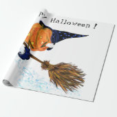 Papier Cadeau Halloween Wrapping Papier Sorcière Citrouille Vola (Déroulé)