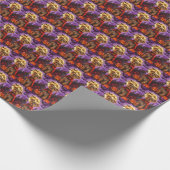 Papier Cadeau Halloween Yorkipoo Vampire Citrouilles peur (Coin)