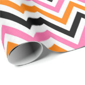 Papier Cadeau Halloween Zigzag - Gras Motif saisonnier (Coin rond)