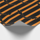 Papier Cadeau Hallowen Stripes et chauves-souris (Coin)