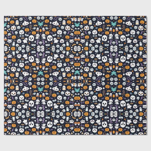 PAPIER CADEAU HALLOWEWEEN BOO ET CITROUILLE MOTIF SANS PARAMÈTRE (Plat)