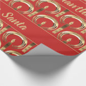 Papier Cadeau Halo autour de la flamme de bougie Motif rouge et (Coin)