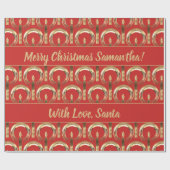 Papier Cadeau Halo autour de la flamme de bougie Motif rouge et (Plat)