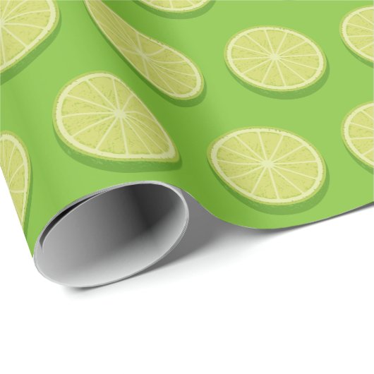 Papier Cadeau Halte Lime (Coin rond)