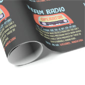Papier Cadeau Ham Radio Operator Définition Radio amateur Hobby (Coin rond)