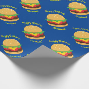 Papier Cadeau Hamburger Anniversaire de fête Burger