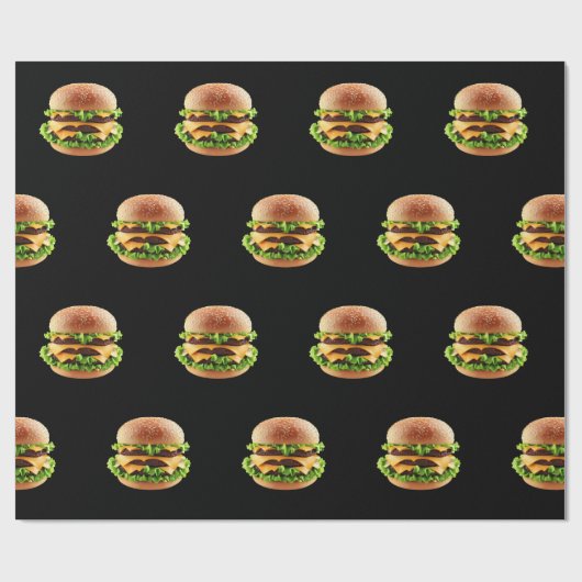 Papier Cadeau Hamburger de hamburger de restauration rapide (Plat)