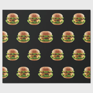 Papier Cadeau Hamburger de hamburger de restauration rapide