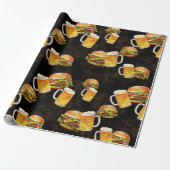 Papier Cadeau Hamburger et bière (Déroulé)