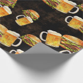 Papier Cadeau Hamburger et bière (Coin)