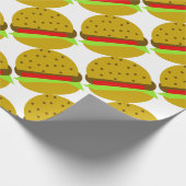 Papier Cadeau hamburger restauration restauration rapide burger (Coin)