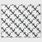 Papier Cadeau hameçon marin d'ancrage (Plat)