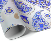 Papier Cadeau Hamsa Main - Main de Fatima sur Mère de Perle (Coin rond)