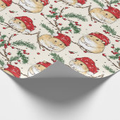 Papier Cadeau Hamster Christmas Wrapper Paper Design (Coin)
