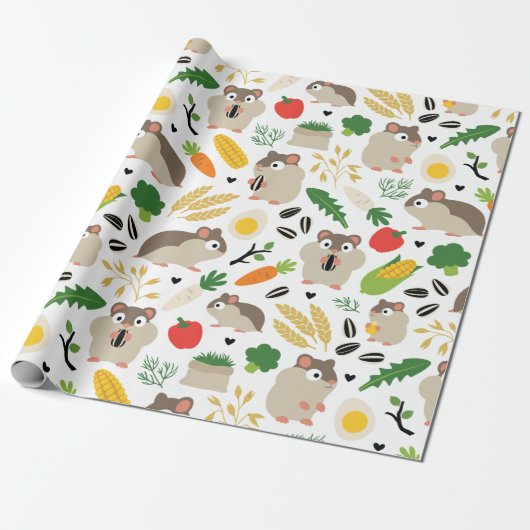 Papier Cadeau Hamsters Et Leurs Traitements (Déroulé)
