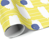 Papier Cadeau Hand drawn brush stroke seamless pattern. (Coin rond)