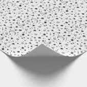 Papier Cadeau Hand Drawn Celestial Night Sky Pattern (Coin)