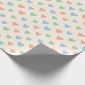 Papier Cadeau Hand Drawn Heart Doodle Pattern Wrapping Paper (Coin)