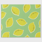 Papier Cadeau Hand drawn seamless pattern with lemons in yellow, (Plat)