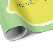 Papier Cadeau Hand drawn seamless pattern with lemons in yellow, (Coin rond)