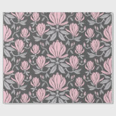 Papier Cadeau Hand-drawn seamless pattern with magnolia flowers. (Plat)