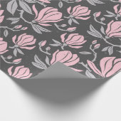 Papier Cadeau Hand-drawn seamless pattern with magnolia flowers. (Coin)