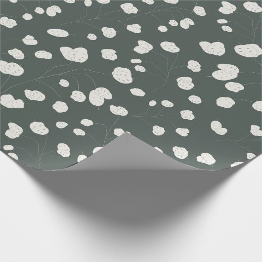 Papier Cadeau Hand Drawn Silver Dollar Lunaria Pattern Custom (Coin)