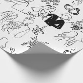 Papier Cadeau hand drawn wedding marriage engagement proposal (Coin)