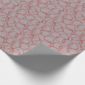 Papier Cadeau Hand Drawn Winter Berries Wreath Muted Mauve (Coin)