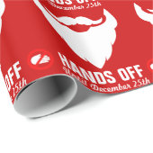 Papier Cadeau Hands off père Noël barbe graphique emballage de N (Coin rond)