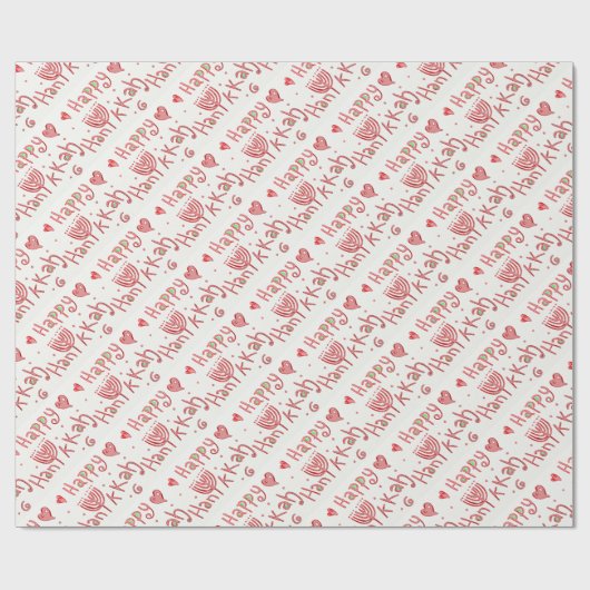 Papier Cadeau Hannukah heureux (Plat)