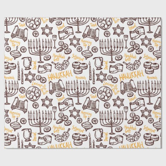 Papier Cadeau Hanoukka (Plat)