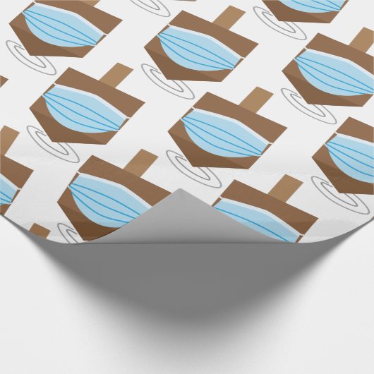 Papier Cadeau Hanoukka 2020 - Dessus avec masque (Coin)