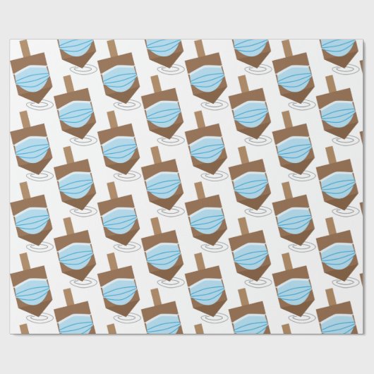 Papier Cadeau Hanoukka 2020 - Dessus avec masque (Plat)