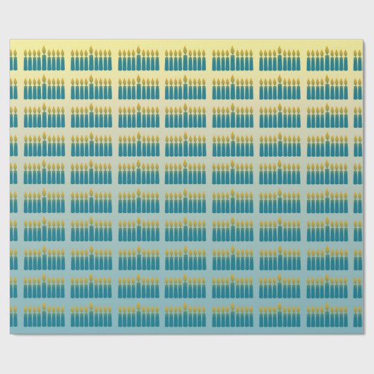 Papier Cadeau Hanoukka Candles   (Plat)