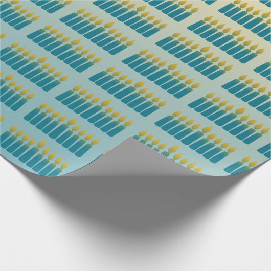 Papier Cadeau Hanoukka Candles   (Coin)